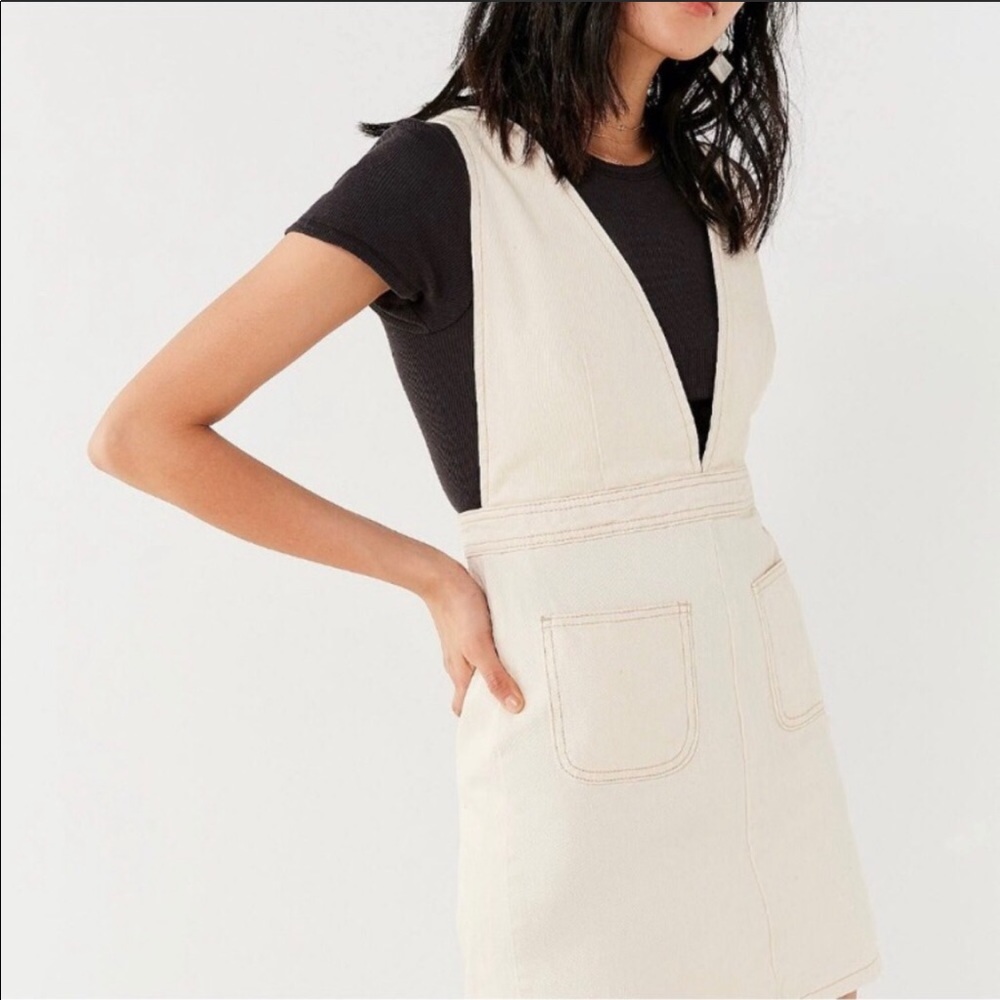 UO plunge V-neck denim dress